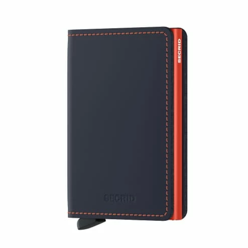 Secrid Slimwallet - Matte Night Blue & Orange 1 Secrid Slimwallet - Matte Night Blue & Orange
