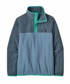 Vamosoutdoors WOMENS W's Micro D® Snap-T® Fleece Pullover- Blue/Grey/Teal